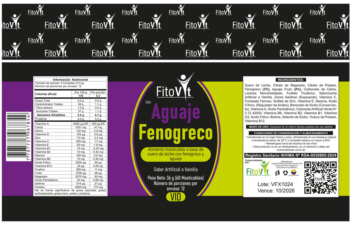 Aguaje y Fenogreco x 60 Und - Fitovit