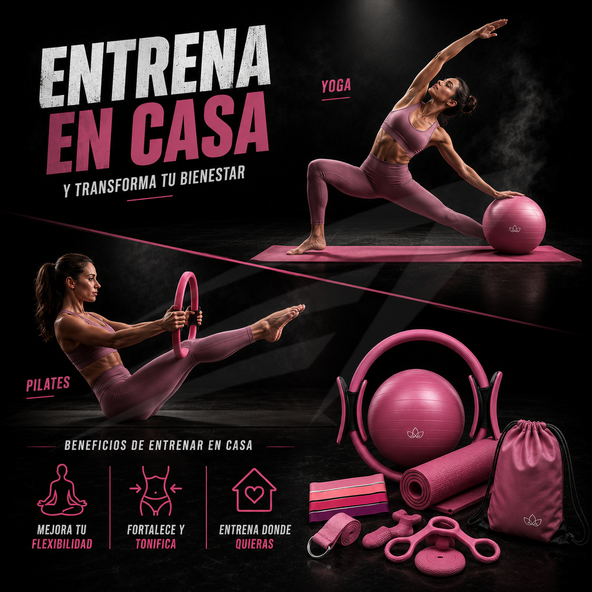 Kit de Pilates y Yoga - 13 Piezas