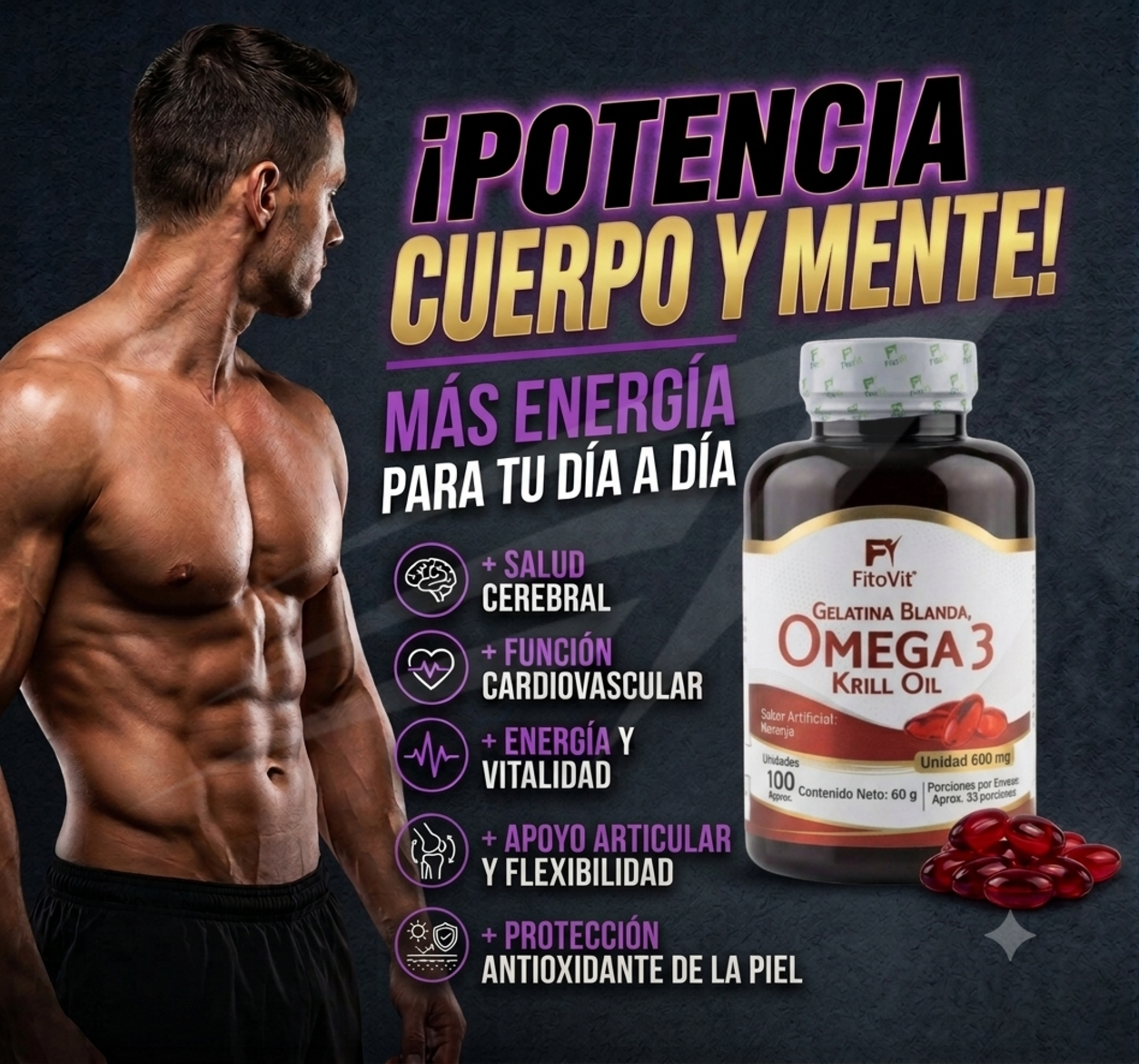 Omega 3 x100 Und Softgel - Fitovit