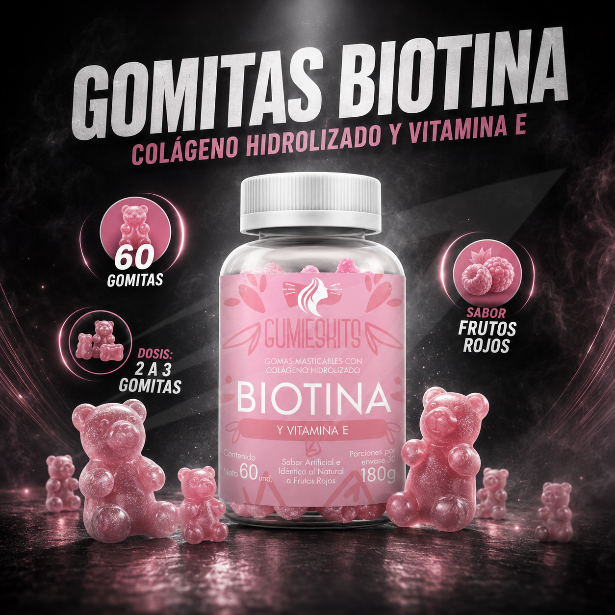 Gomitas con Biotina + Vitamina E