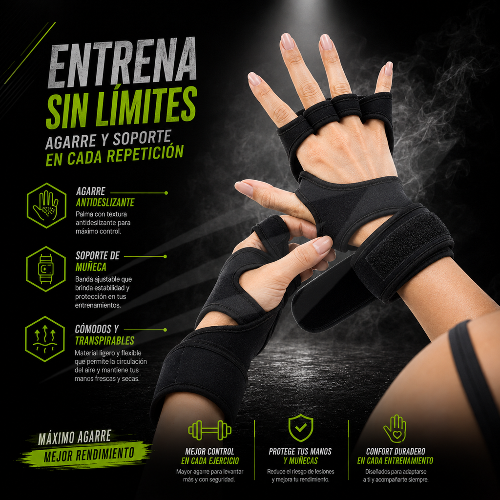 Guantes para Gimnasio con Soporte de Muñeca
