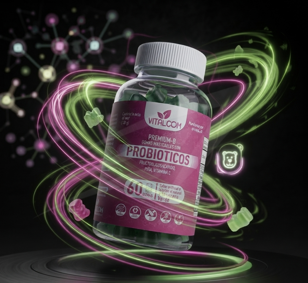 Probióticos en Gomas Vitalcom x60 Und - Manzana Verde