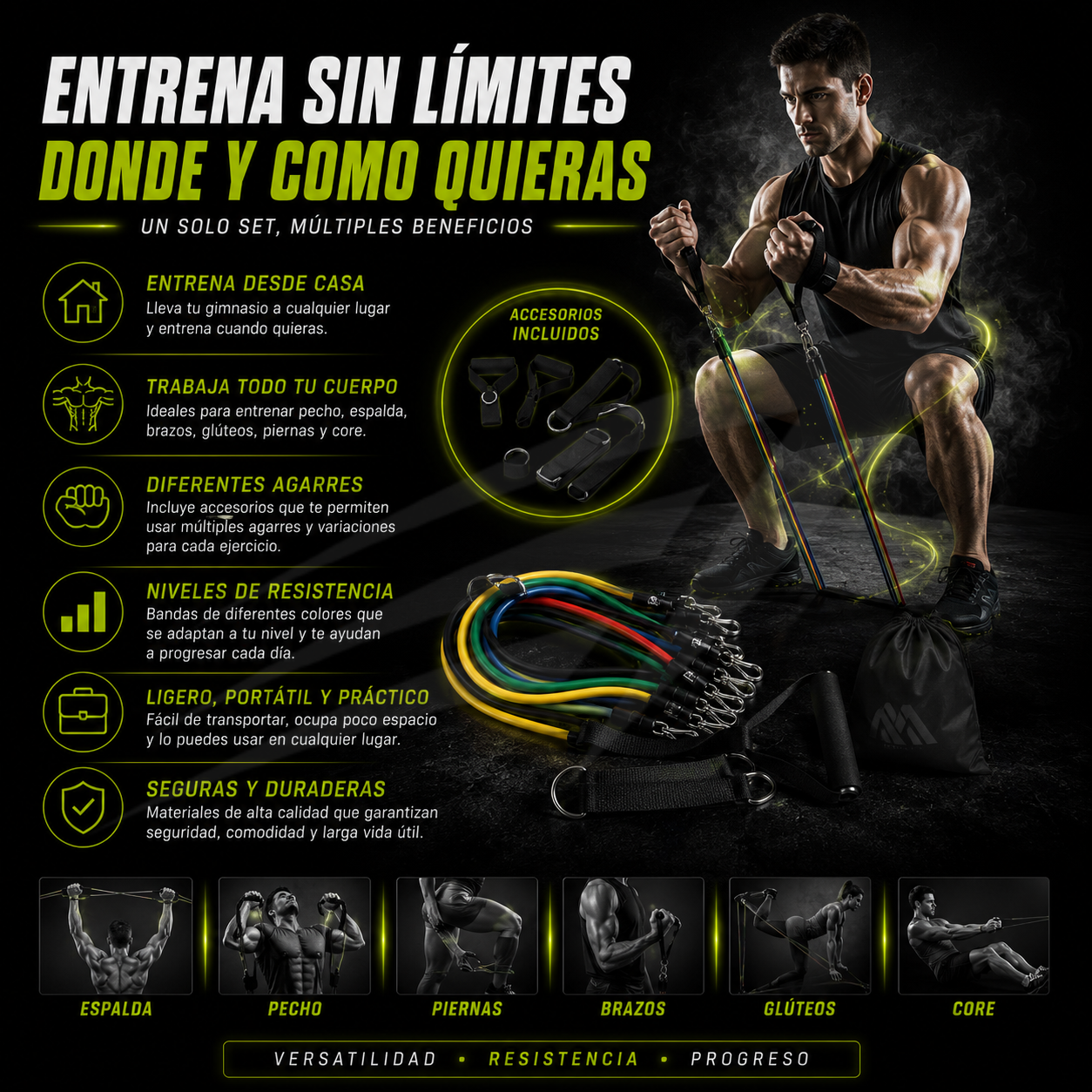 Kit Bandas Elásticas Set 11 Piezas