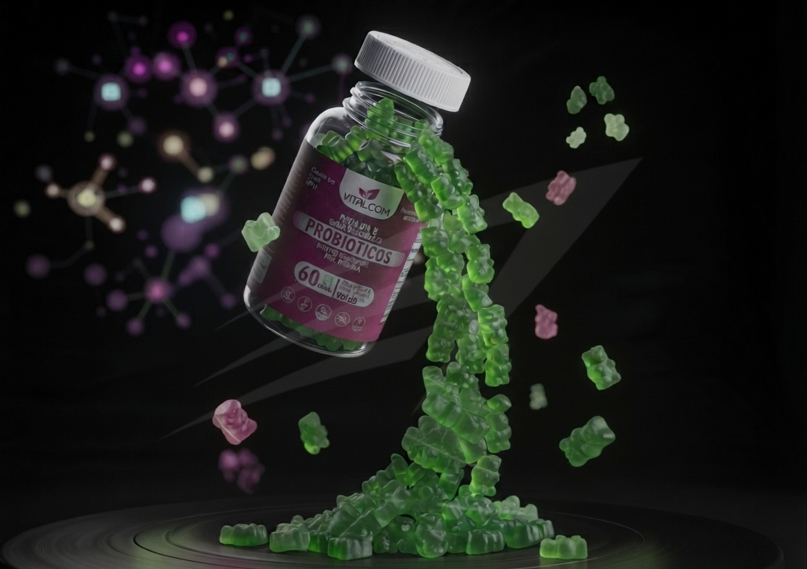 Probióticos en Gomas Vitalcom x60 Und - Manzana Verde